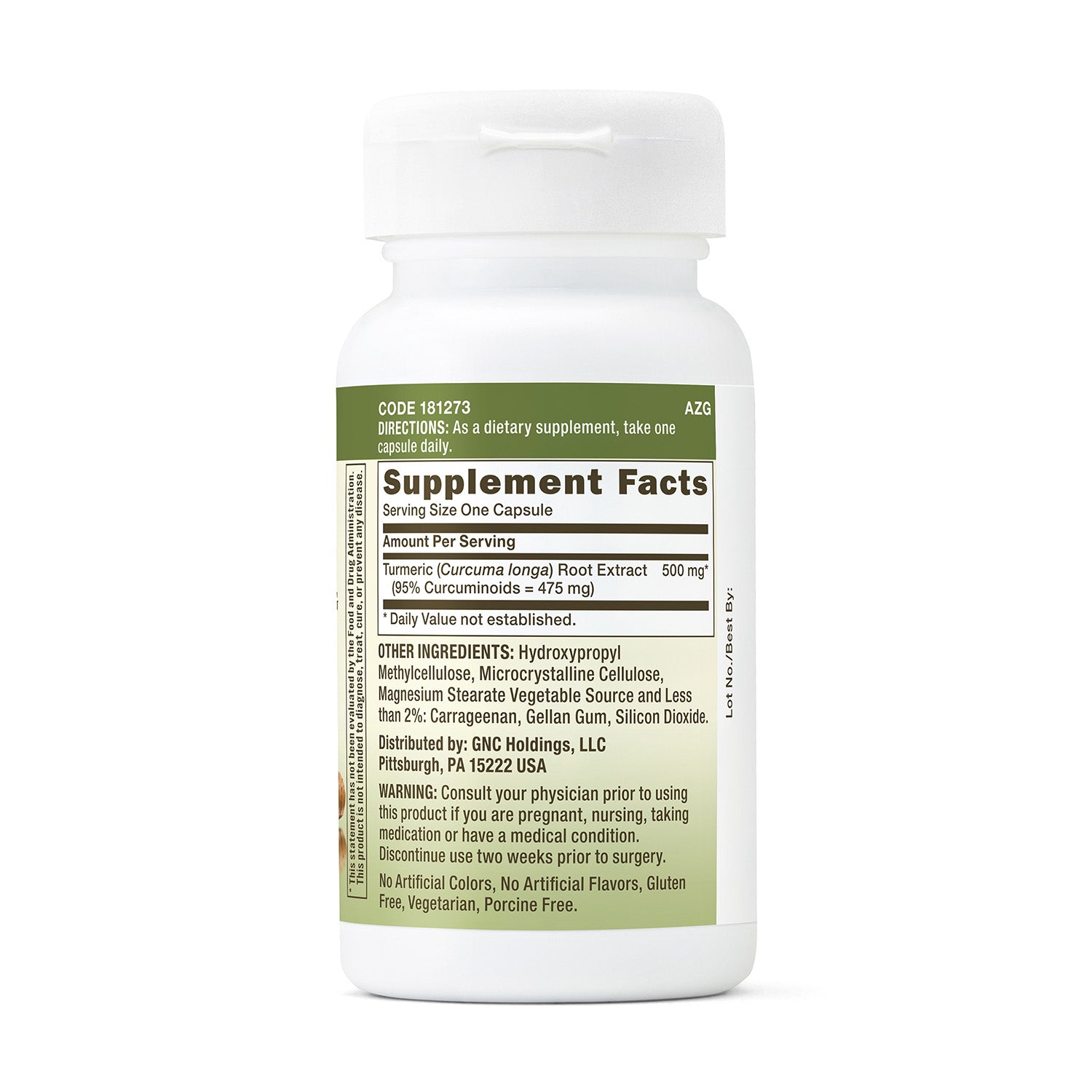 GNC Herbal Plus® Turmeric Curcumin 500 mg