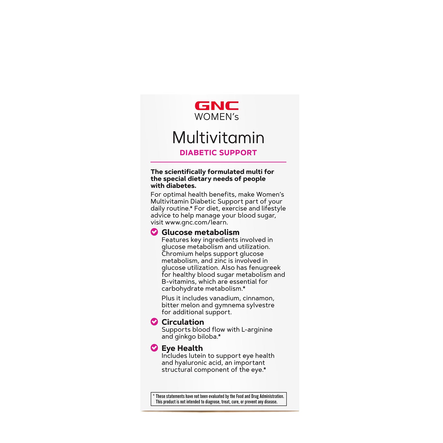 GNC Women's Multivitamin Diabetic Support