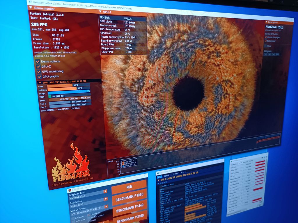 FurMark 2.3.0 - GeForce RTX 4070 Ti