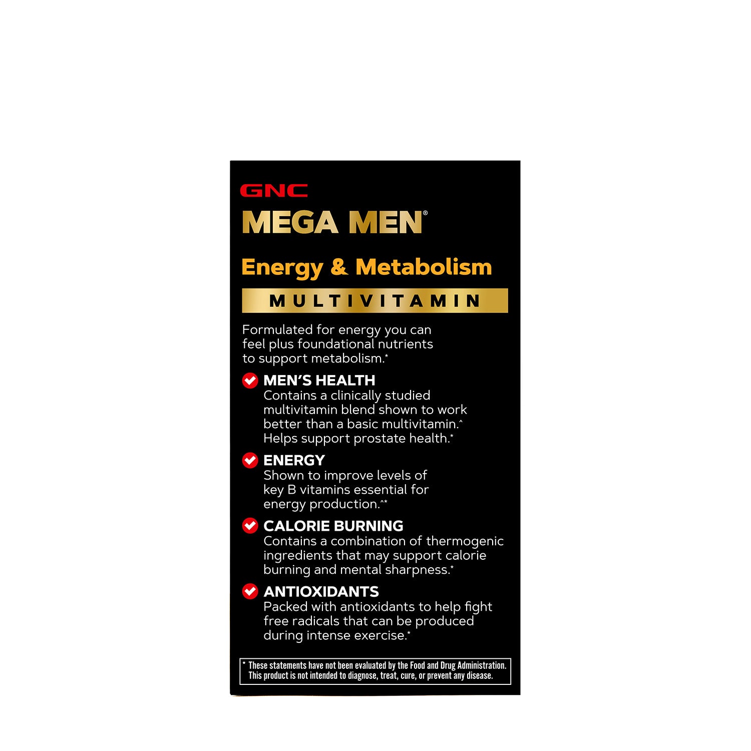 GNC Mega Men® Energy & Metabolism Multivitamin