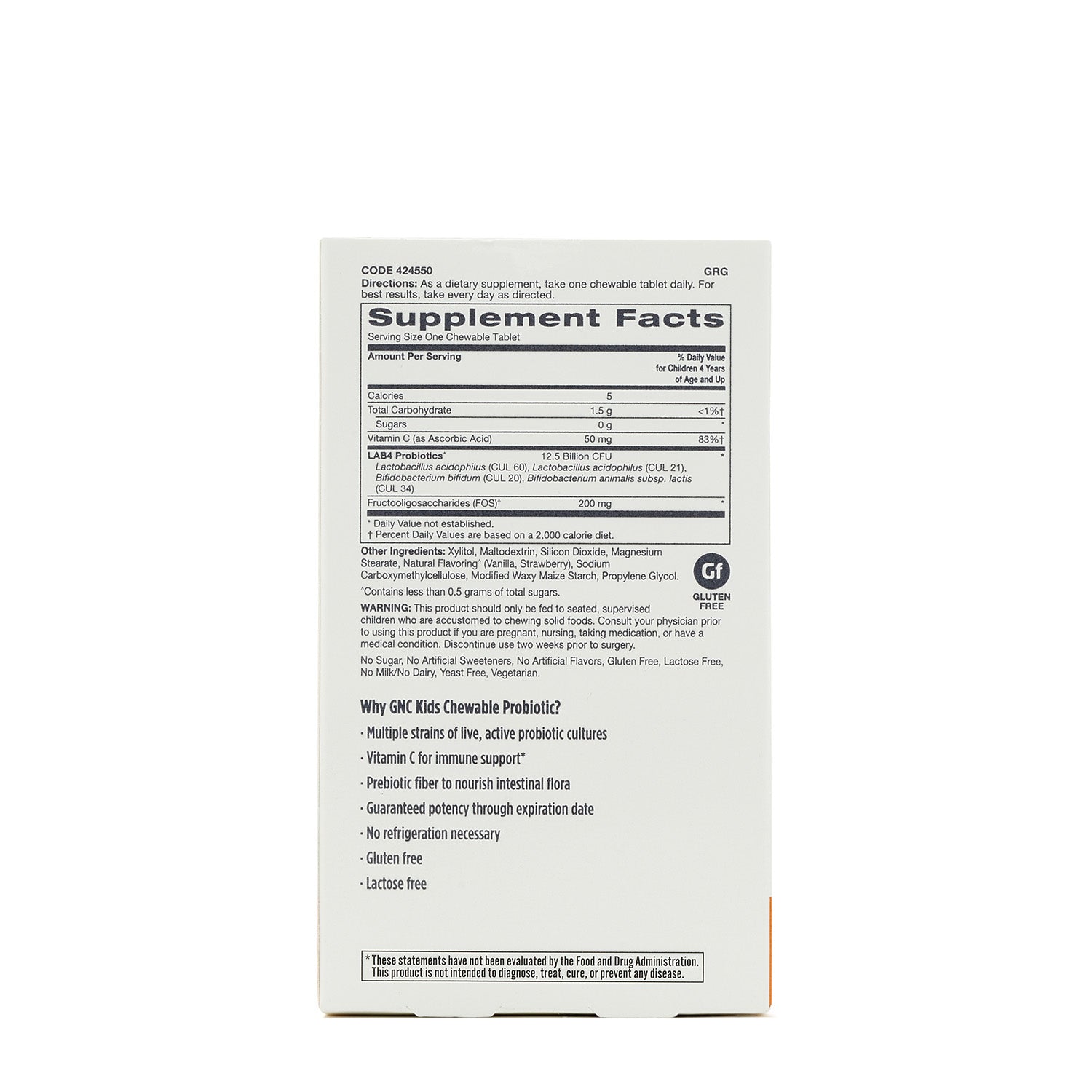 GNC Milestones® Kids Chewable Probiotic For Kids 4-12