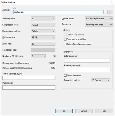 7zip screenshot
