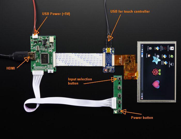 Adafruit 5-inch Touch Display 800x480 Tested with Raspberry Pi