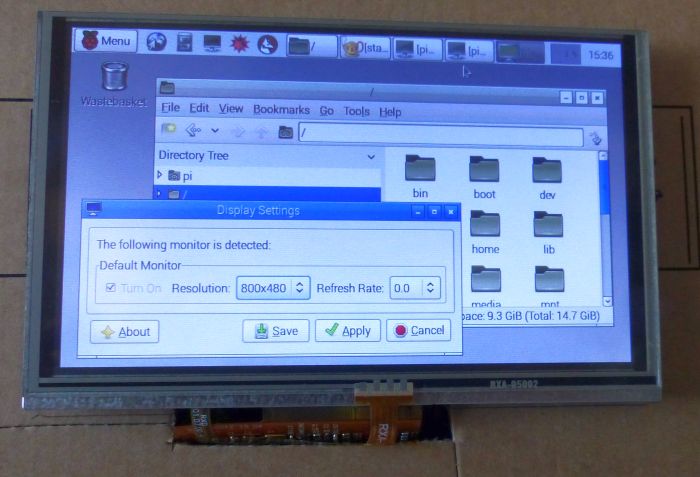 Adafruit 5-inch Touch Display 800x480 Tested with Raspberry Pi