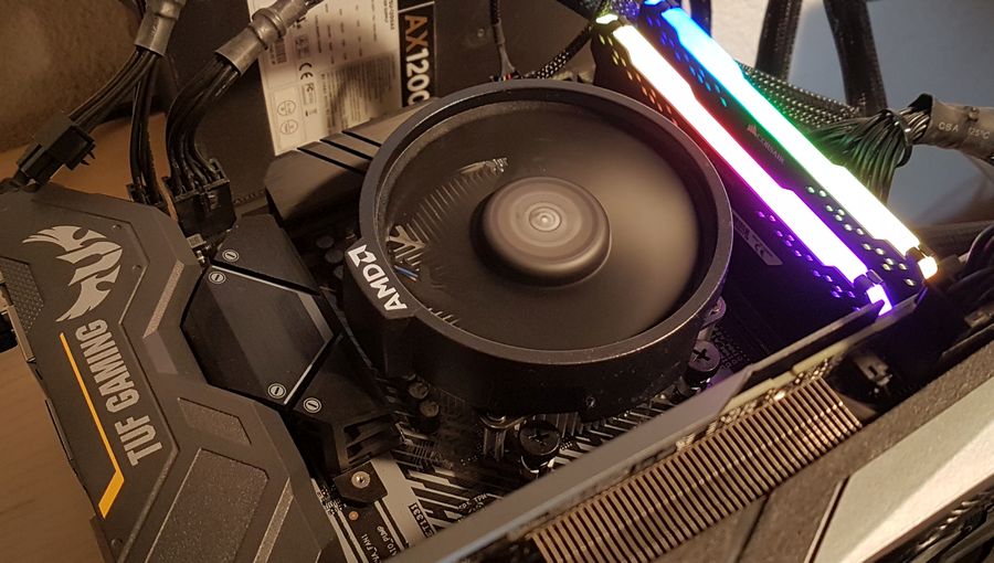AMD Ryzen 7 5800X cooled by the Wraith Stealth CPU cooler