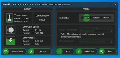 AMD Ryzen Master screenshot