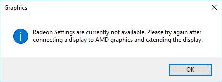 AMD Crimson with disabled graphics card