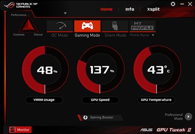 ASUS GPU Tweak II screenshot