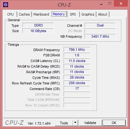 ASUS G551JW gaming notebook - CPU-Z