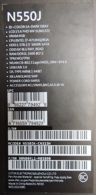 ASUS N550JK Notebook PC Review