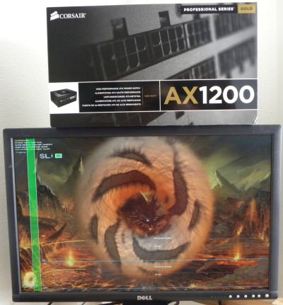 AX1200 + GTX 480 SLI + FurMark