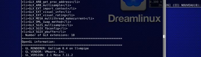 Dreamlinux, OpenGL test