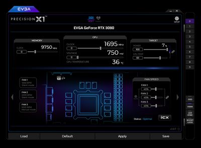 EVGA Precision X1 screenshot