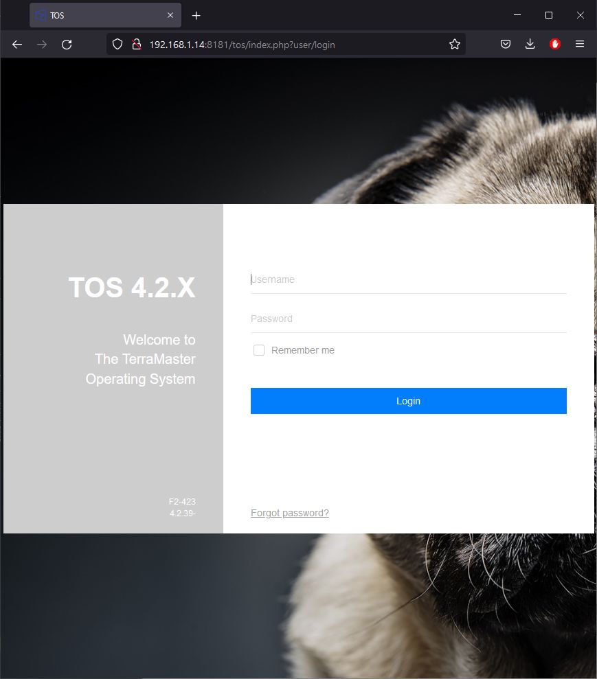 TerraMaster F2-423 NAS software configuration