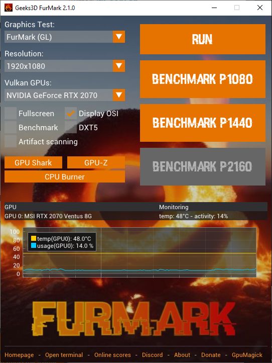 FurMark 2 GUI - Made with GeeXLab