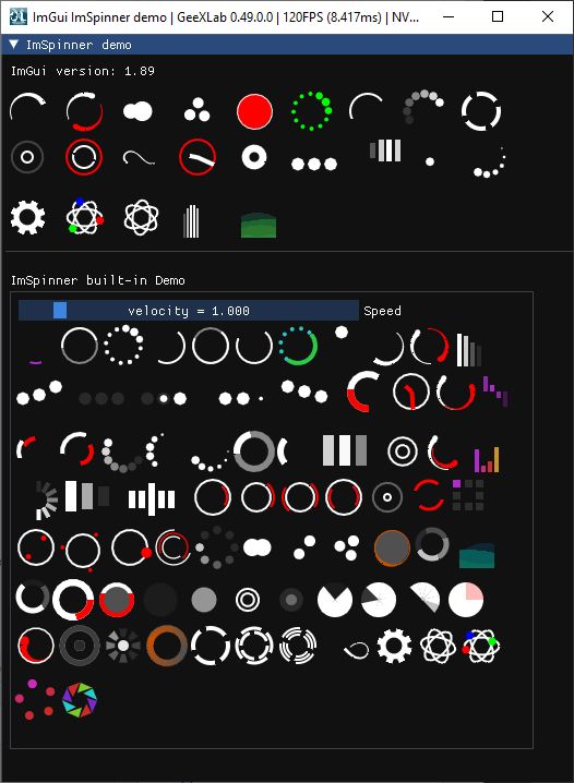 GeeXLab ImSpinner demo