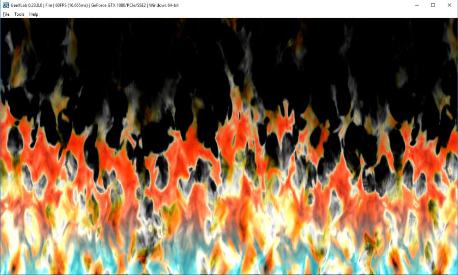 Simple fire shader made with GeeXLab