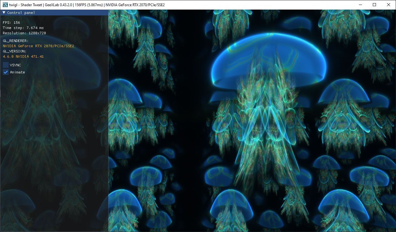 GeeXLab - Twigl jellyfish shader