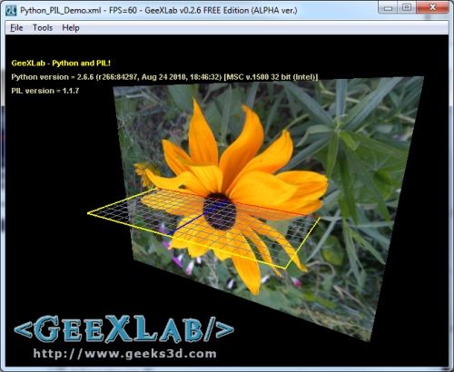 GeeXLab, Python, PIL