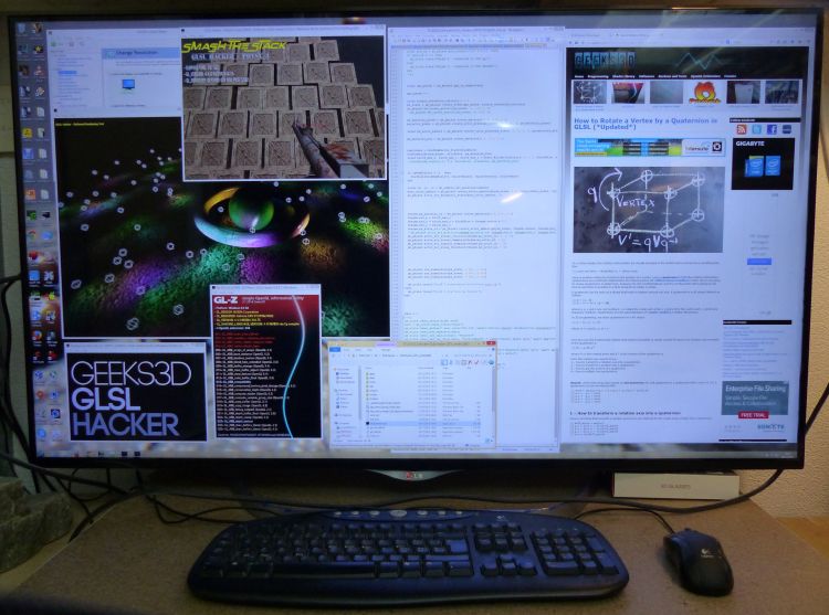 NVIDIA GeForce GTX 970 connected to a LG 49-inch TV monitor