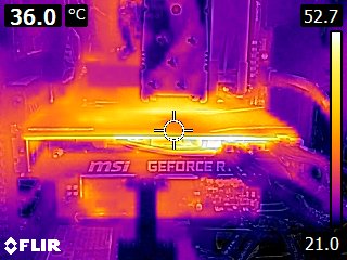 MSI GeForce RTX 2070 Ventus 8GB GDDR6 - Thermal imaging - load