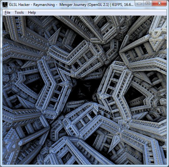 (GLSL) Menger Journey demo