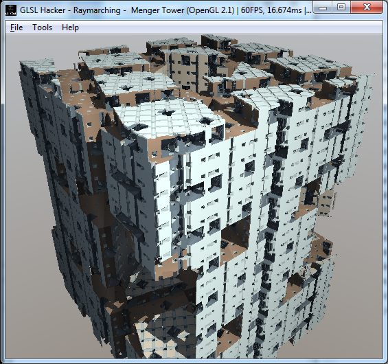 (GLSL) Menger Tower demo
