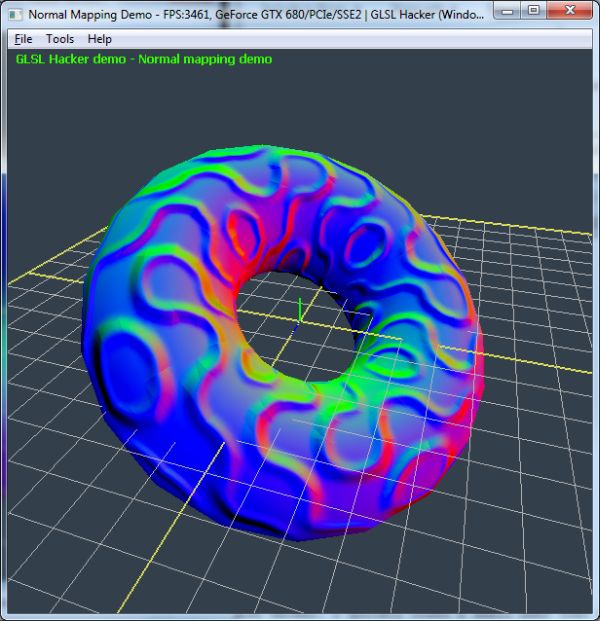GLSL Hacker, normal mapping demo