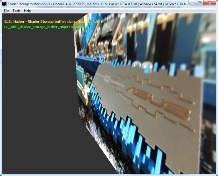GLSL Hacker demo: OpenGL 4.3 shader storage buffer demo