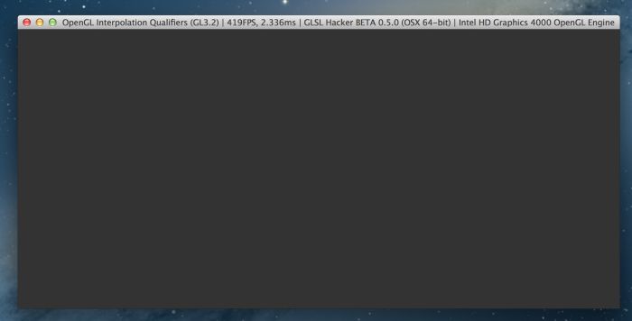GLSL Hacker - OpenGL 3.2 interpolation qualifiers mismatch, OS X + Intel HD 4000