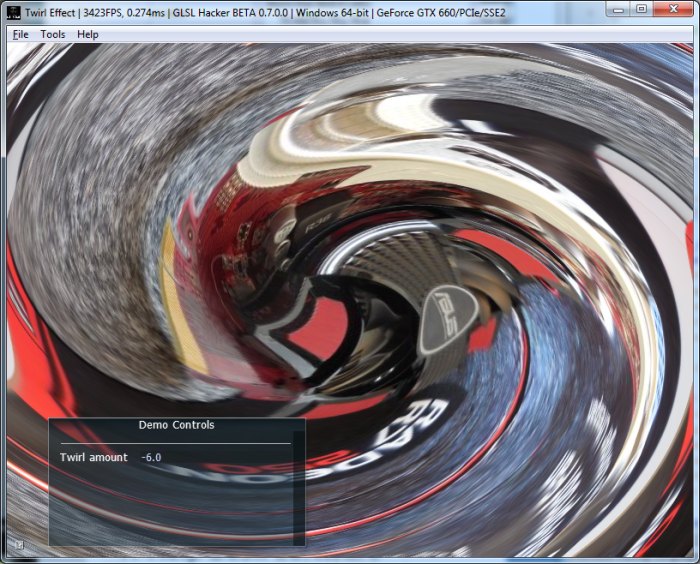 Twirl filter in GLSL