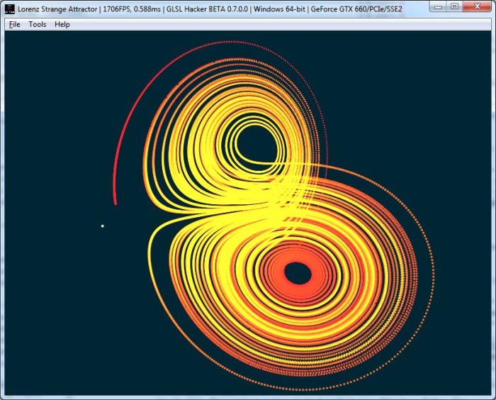 GLSL Hacker - Lorenz attractor
