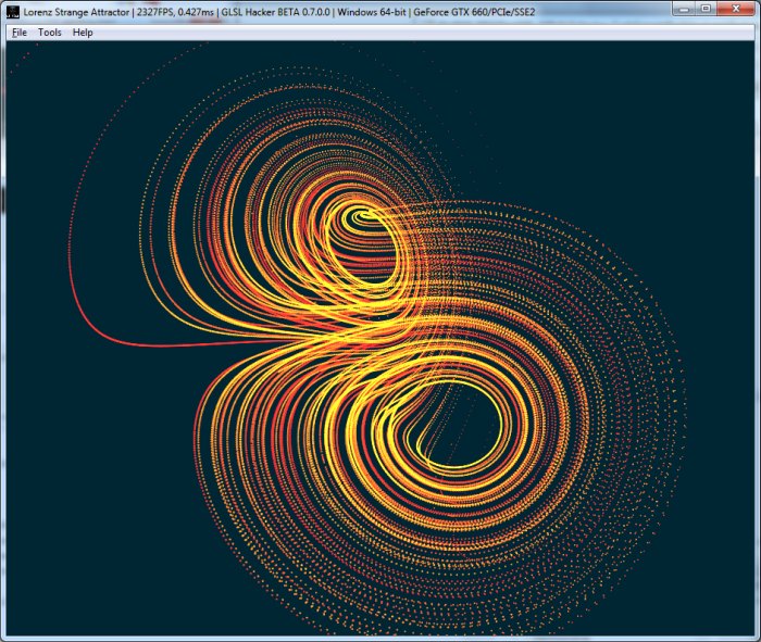 GLSL Hacker - Lorenz attractor