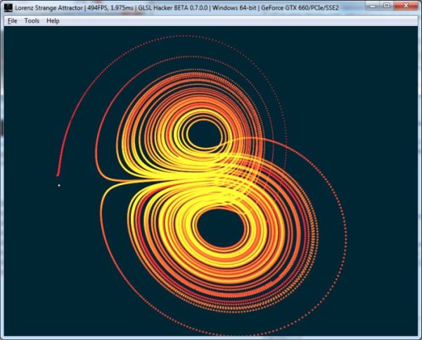 GLSL Hacker - Lorenz attractor