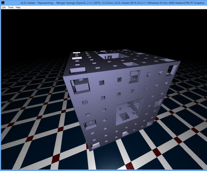 (GLSL) Menger sponge, raymarching