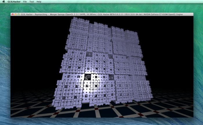 (GLSL) Menger sponge, raymarching