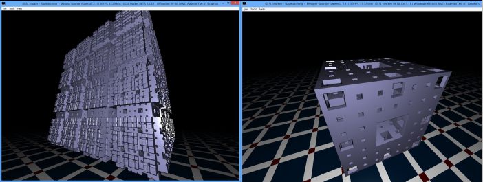 (GLSL) Menger sponge, raymarching