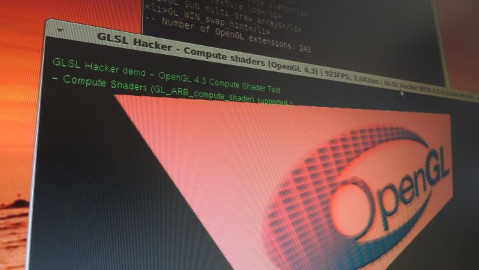 OpenGL 4.3 compute shader test with GLSL Hacker, Linux