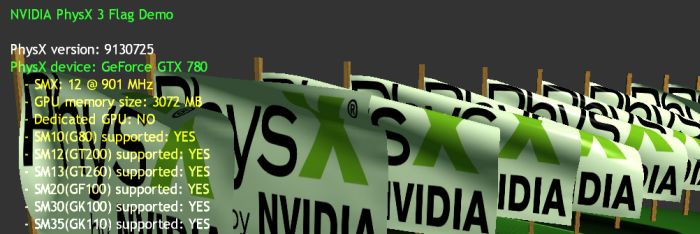 PhysX 3 Cloth/Flag Demo for Windows and Mac OS X