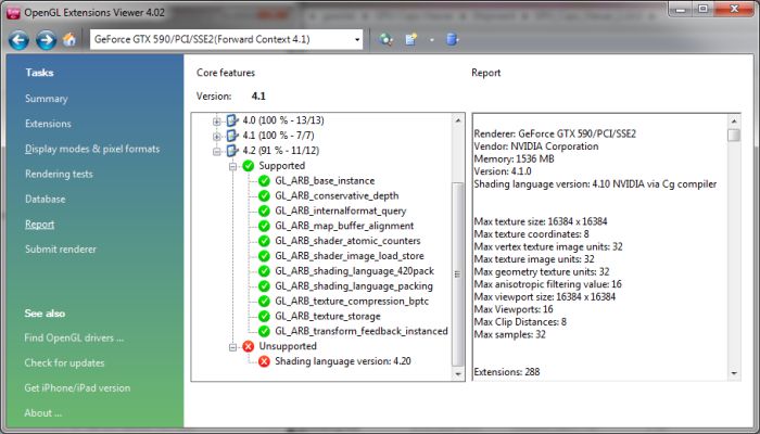 GLView 4.02 with OpenGL 4.2 support