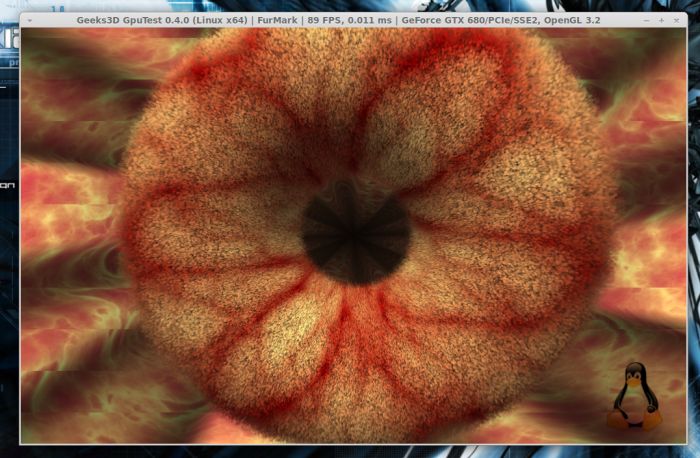 GpuTest 0.4.0: FurMark test under Linux