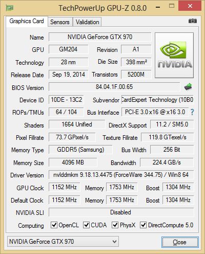 Gainward GeForce GTX 970 Phantom