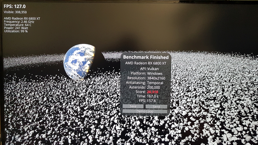 GravityMark - Vulkan - Radeon RX 6800 XT