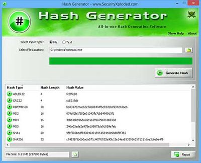 HashGenerator screenshot