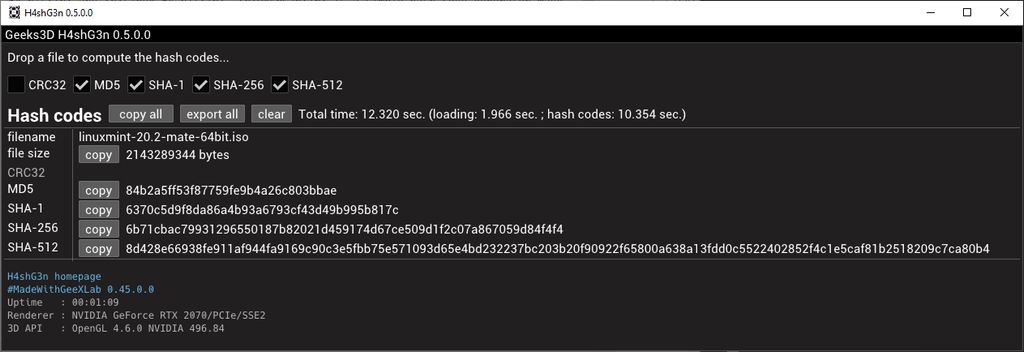 HashGen - Hash codes generator