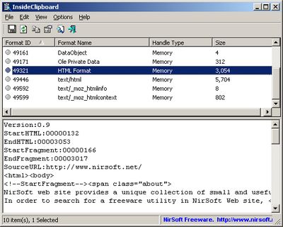 InsideClipboard screenshot