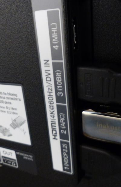 LG 49UB850V HDMI 2.0 inputs