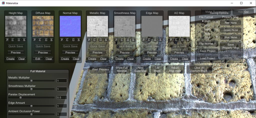 Materialize 1.78 texture utility - pbr, texturing, gamedev
