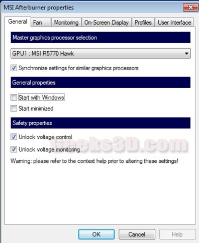 MSI Afterburner - Voltage control