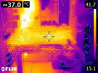 MSI GeForce GTX 1050 Ti Gaming 4GB - Thermal imaging - idle state